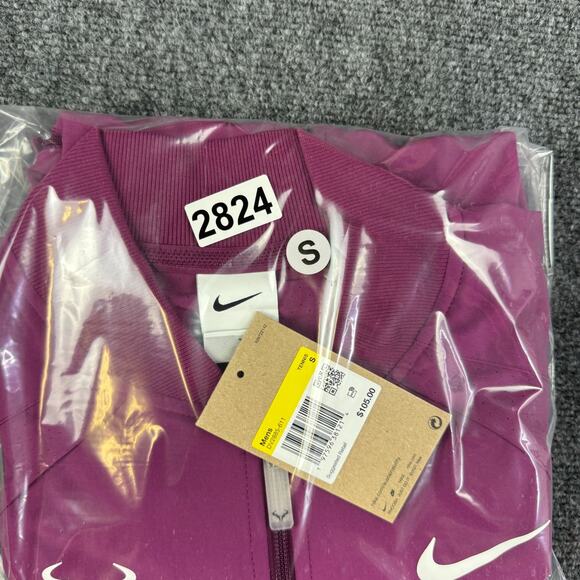 Nike Court Dri-Fit Rafa Nadal Men's Size S Full Zip Jacket Sangria Tennis NWT - Picture 9 of 9
